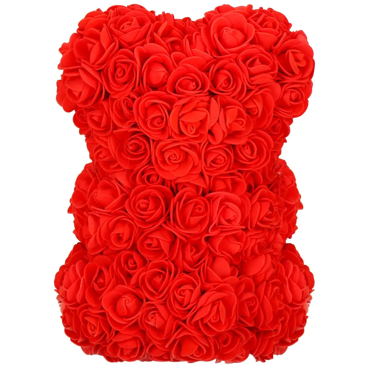 Pink Teddy Bear 22 cm Red With White Heart And Box Rose Bear LED Cold White