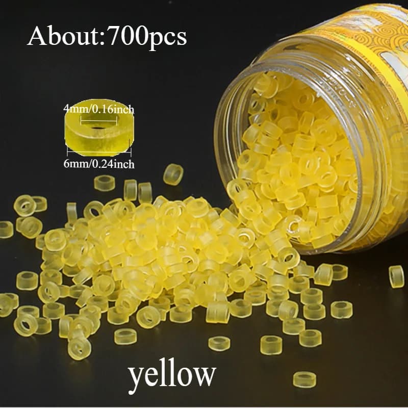 300/ 700/ 1000pcs Baits Elastic Rubber Rings Worm Bait Clip Fishing Hand Tied with Granular Rubber Bands Pellet Bait Bandage